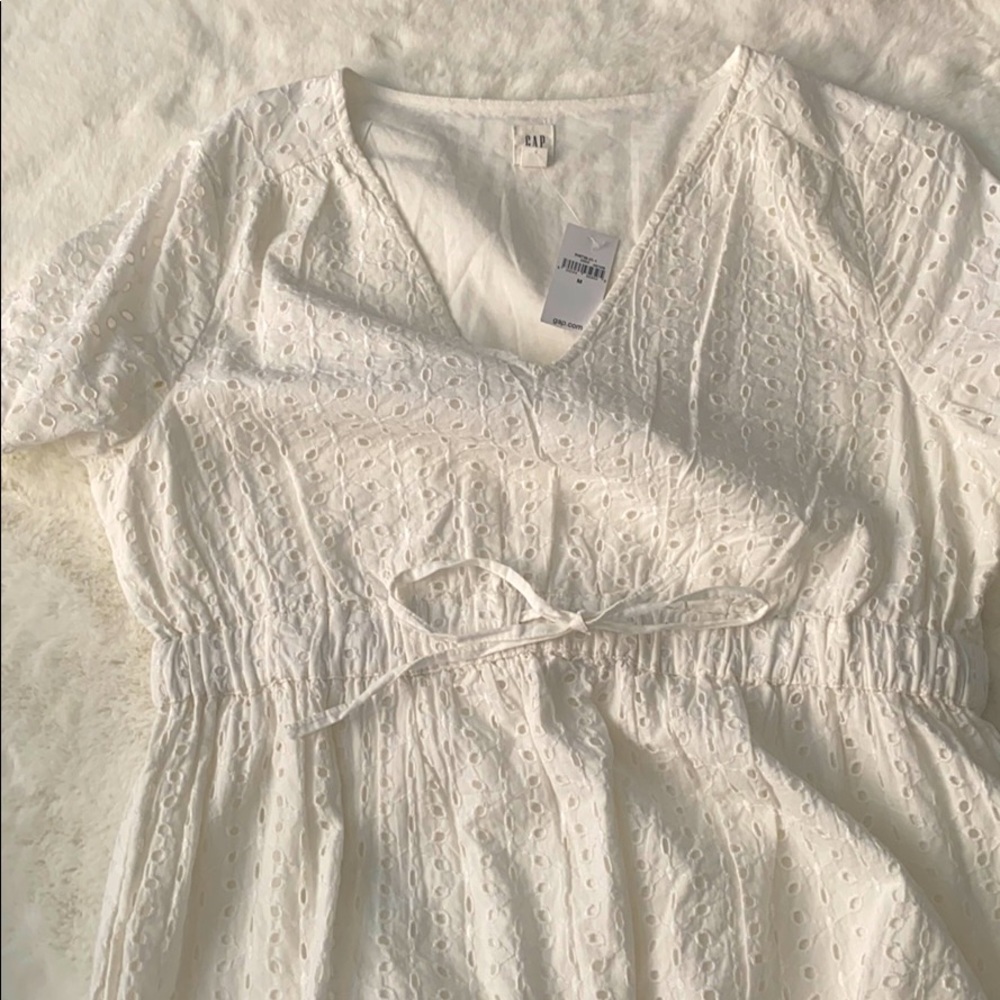 Patterned White Dress